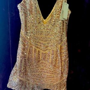 Club dress / gold color brand new